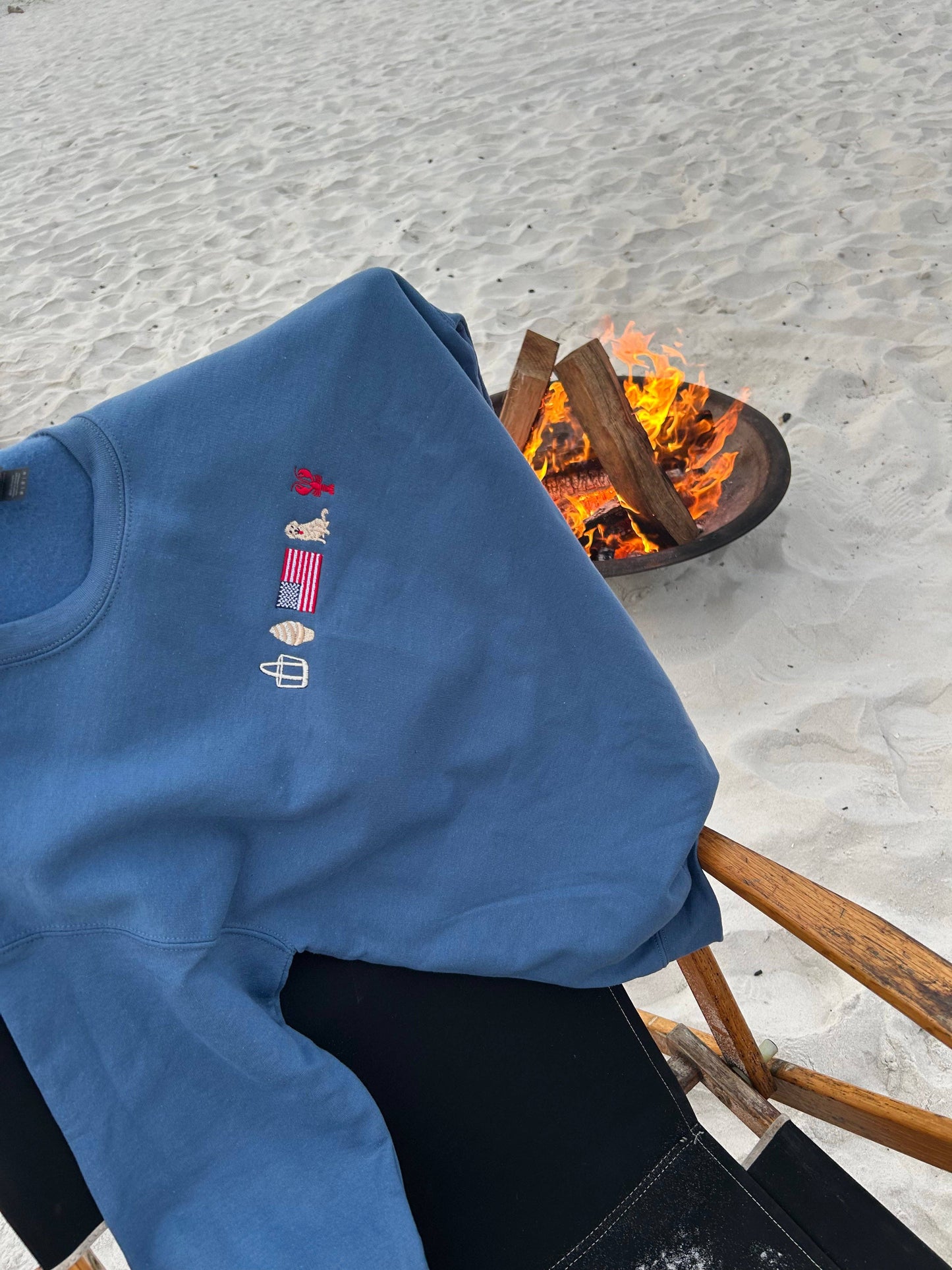 Embroidered Sweatshirt - Summer Icons