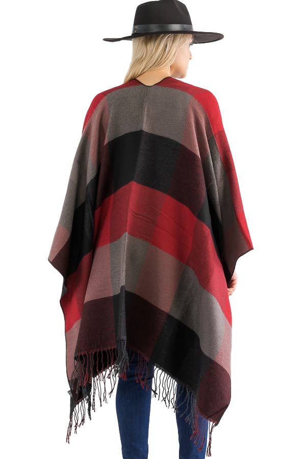 Buffalo Plaid Reversible Cape