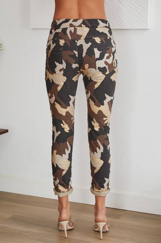 Camo Crinkle Joggers