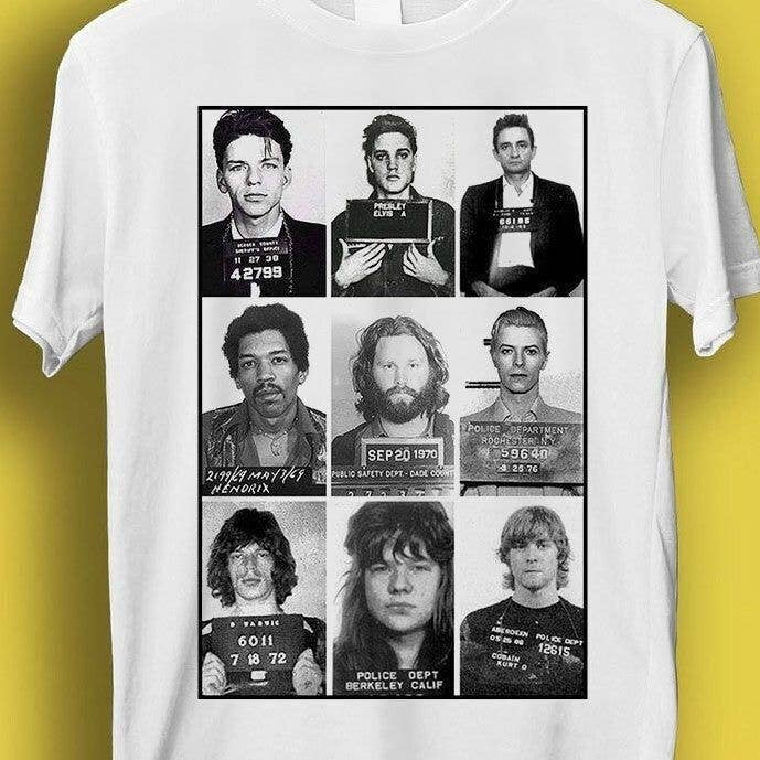 Rock Star Mugshot Tee - White