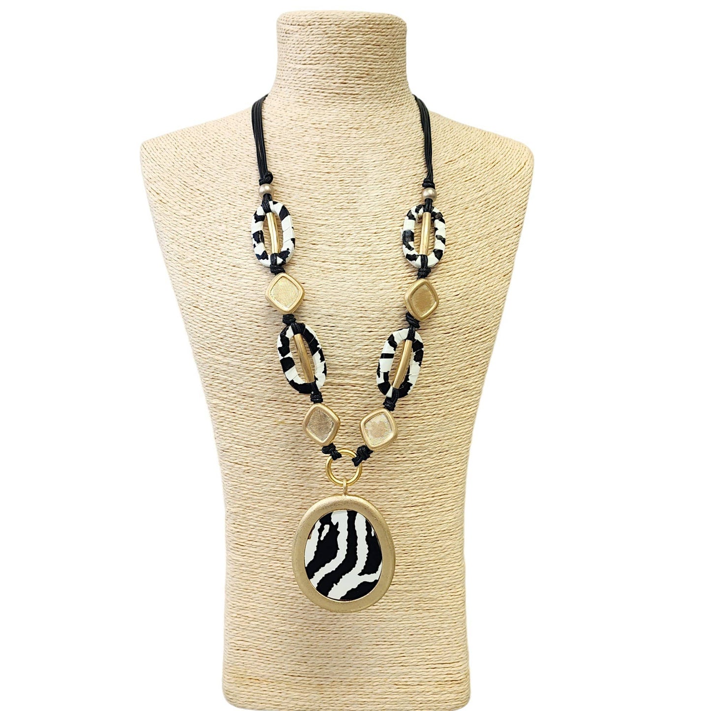 FINAL SALE Zebra Necklace