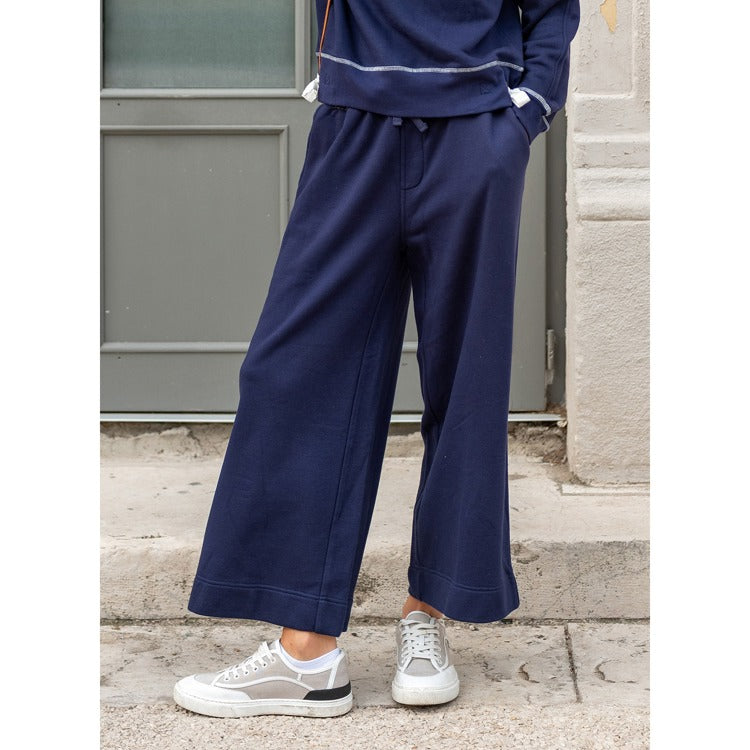 Frenchie Wide Leg Pant - Cadet Blue
