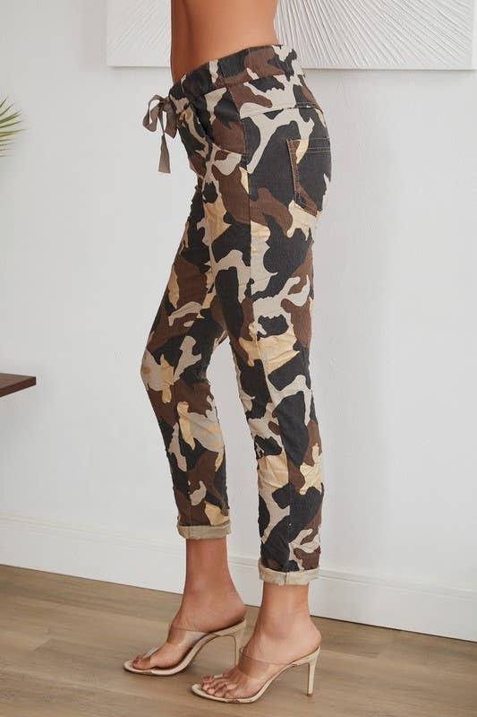 Camo Crinkle Joggers