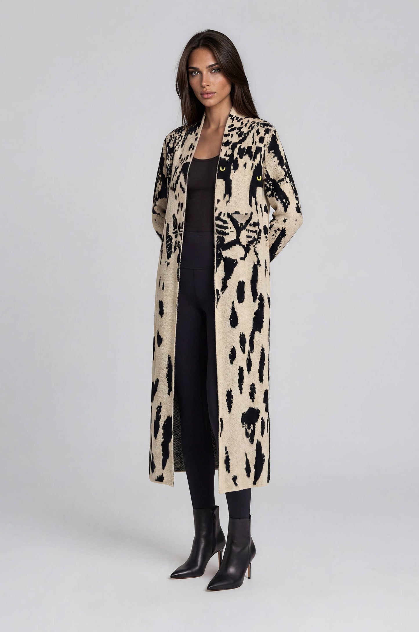 Snow Leopard Longline Cardigan