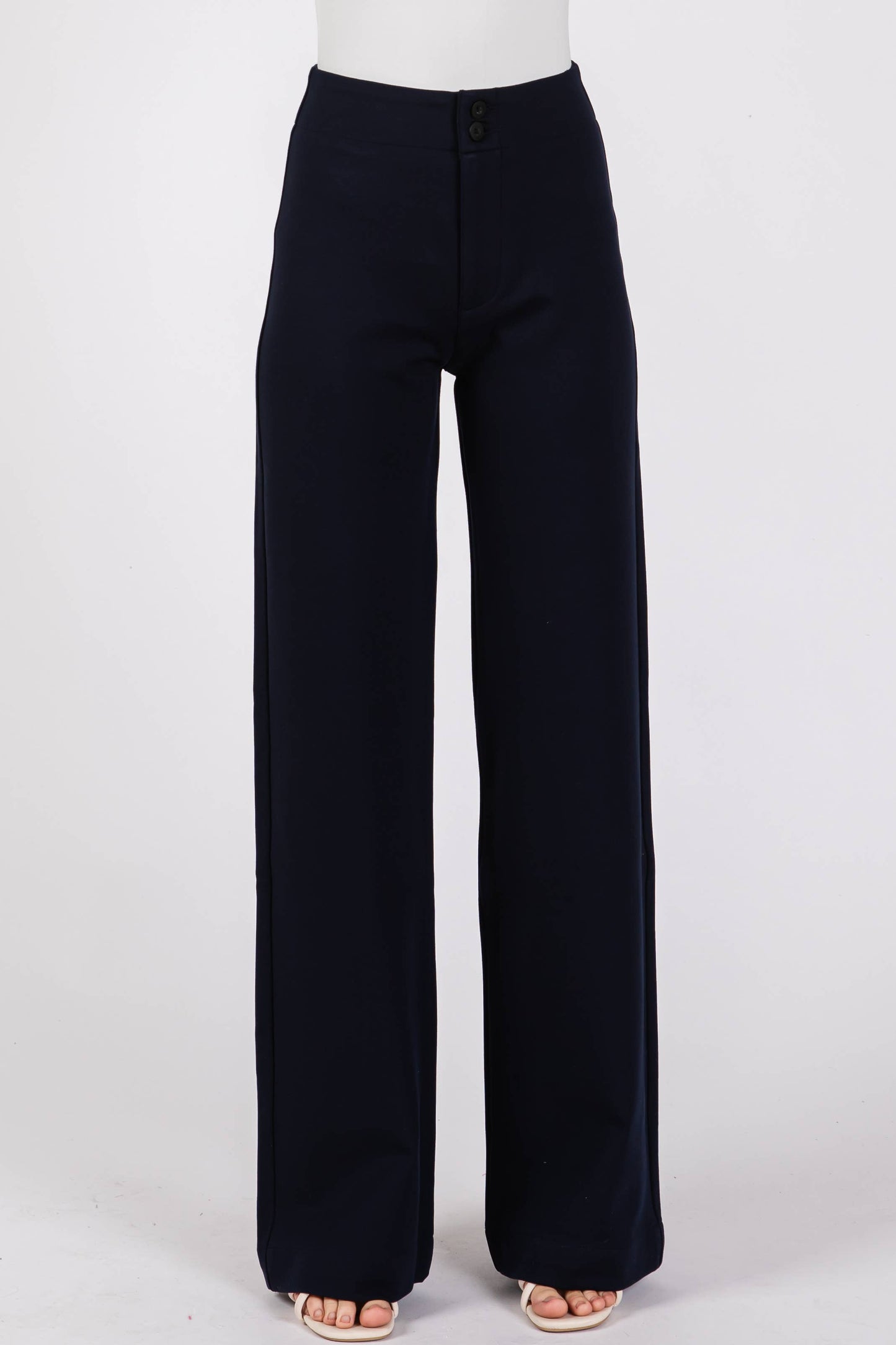 Wide Leg Ponte Trouser