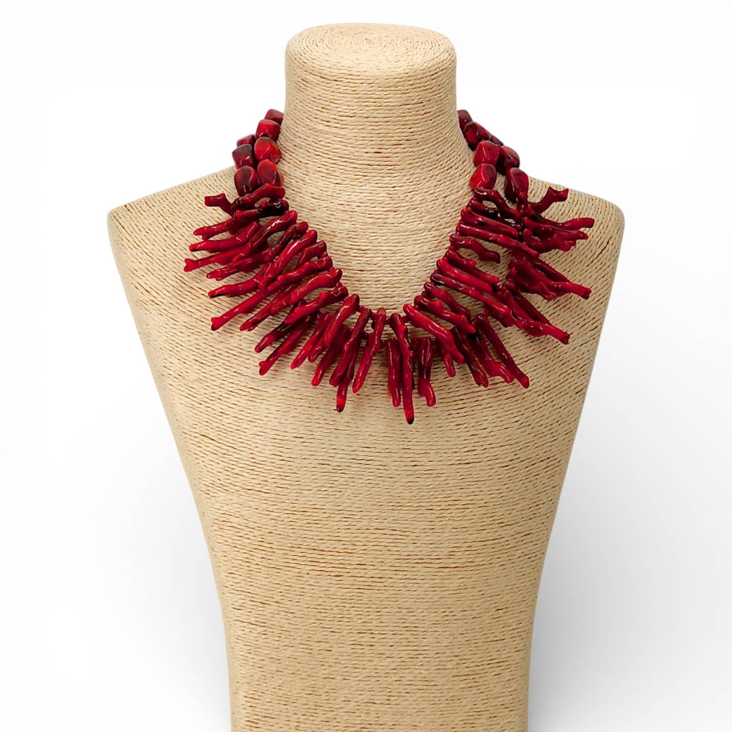 Red Coral Collar Necklace