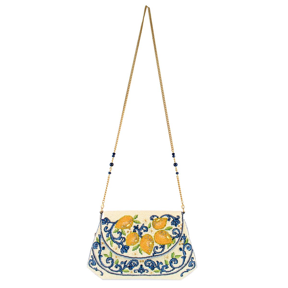 MF Capri Lemons Beaded Handbag