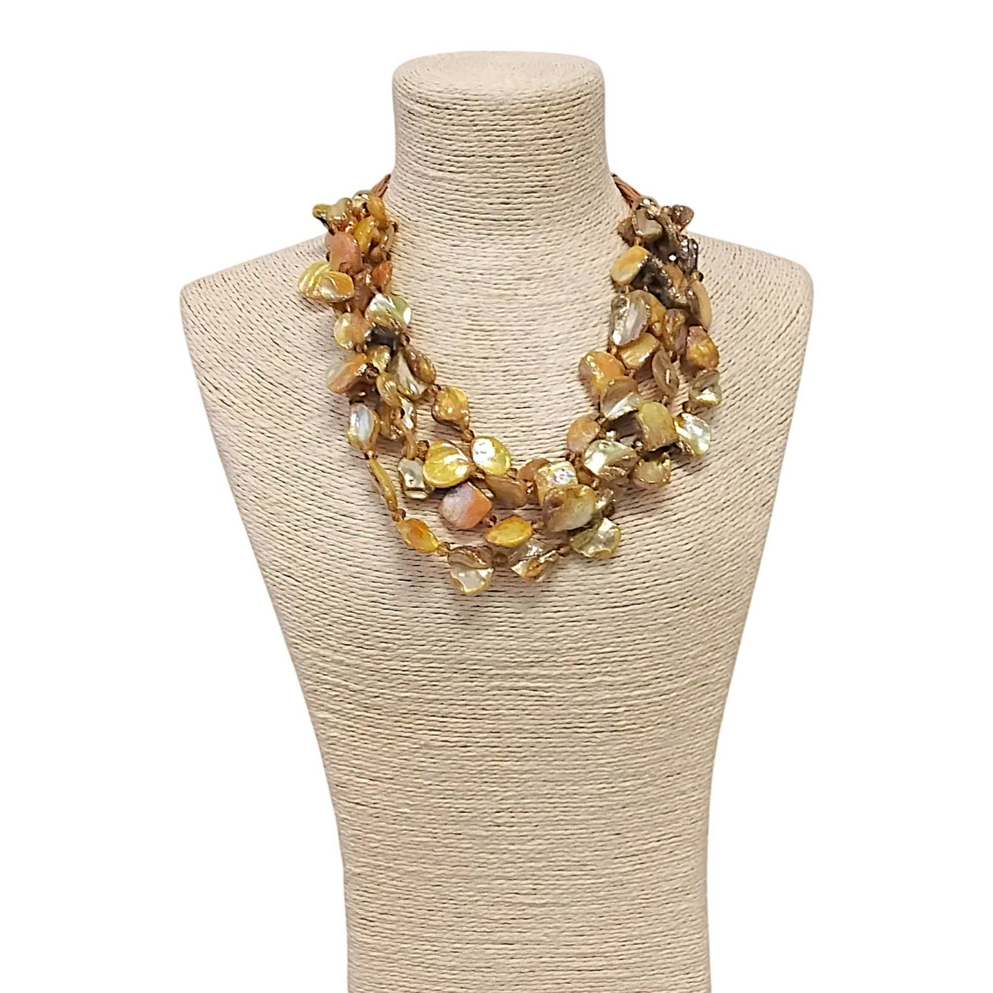 Gold Abalone Seashell Necklace