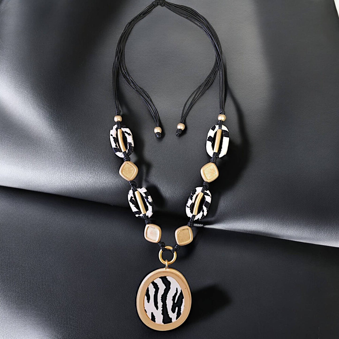 FINAL SALE Zebra Necklace