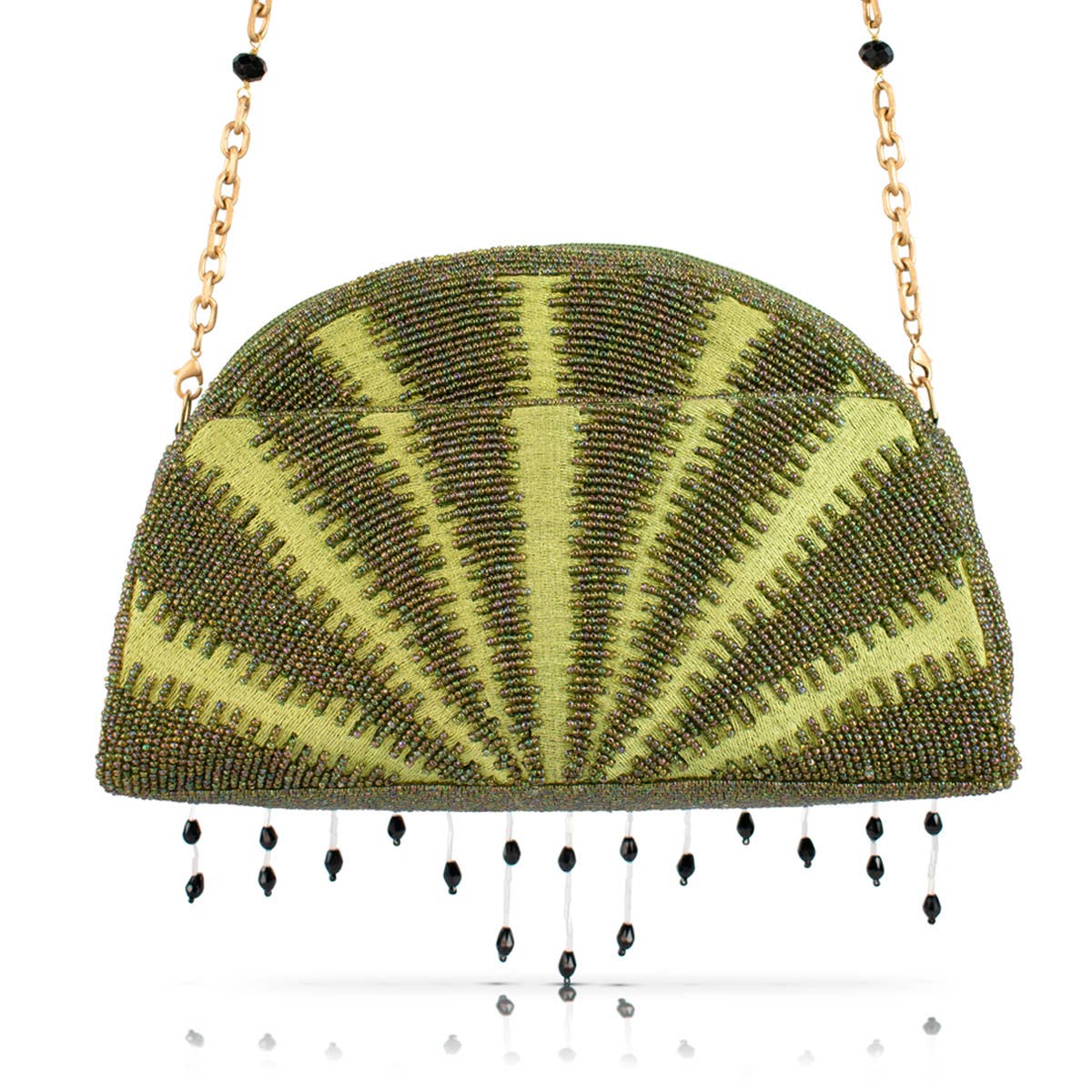 MF Watermelon Slice Beaded Handbag