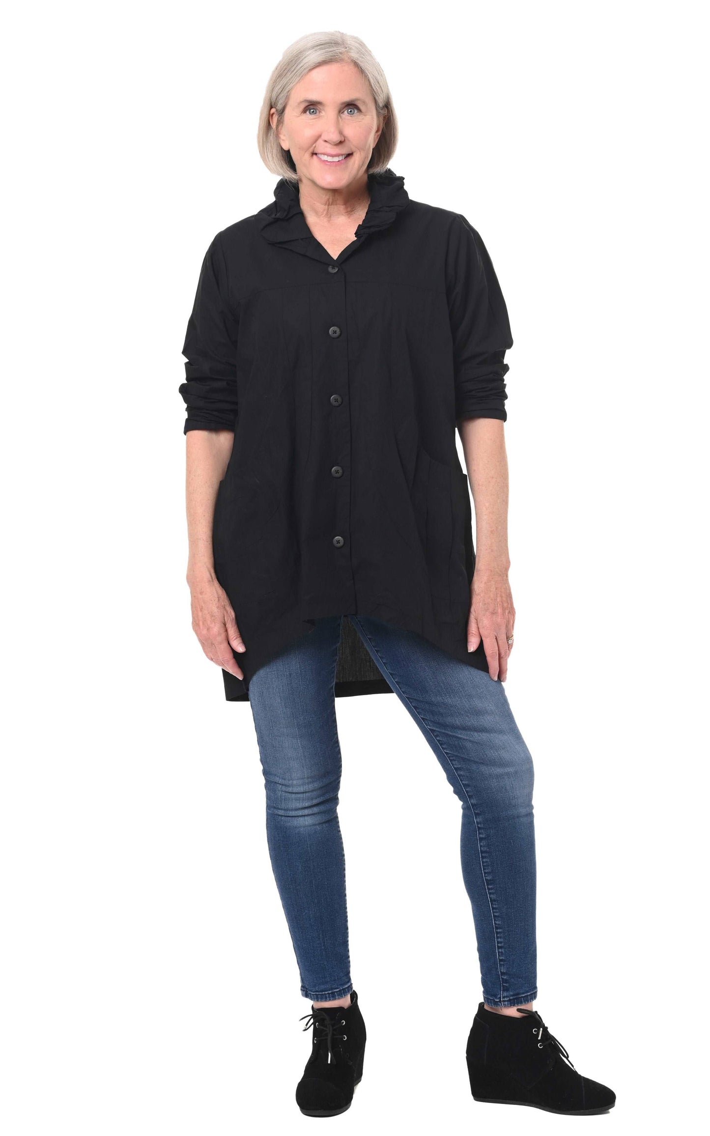 Relaxed Cotton Shirt Jacket