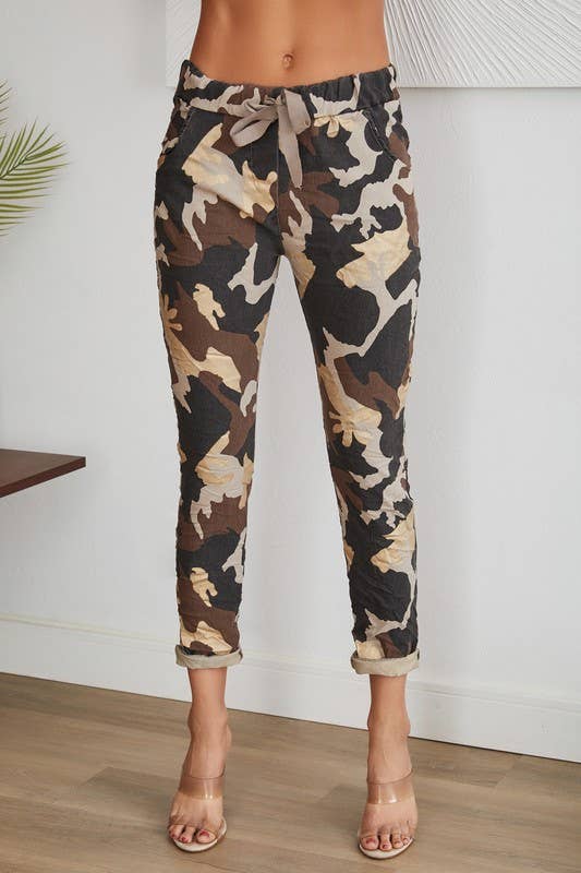 Camo Crinkle Joggers