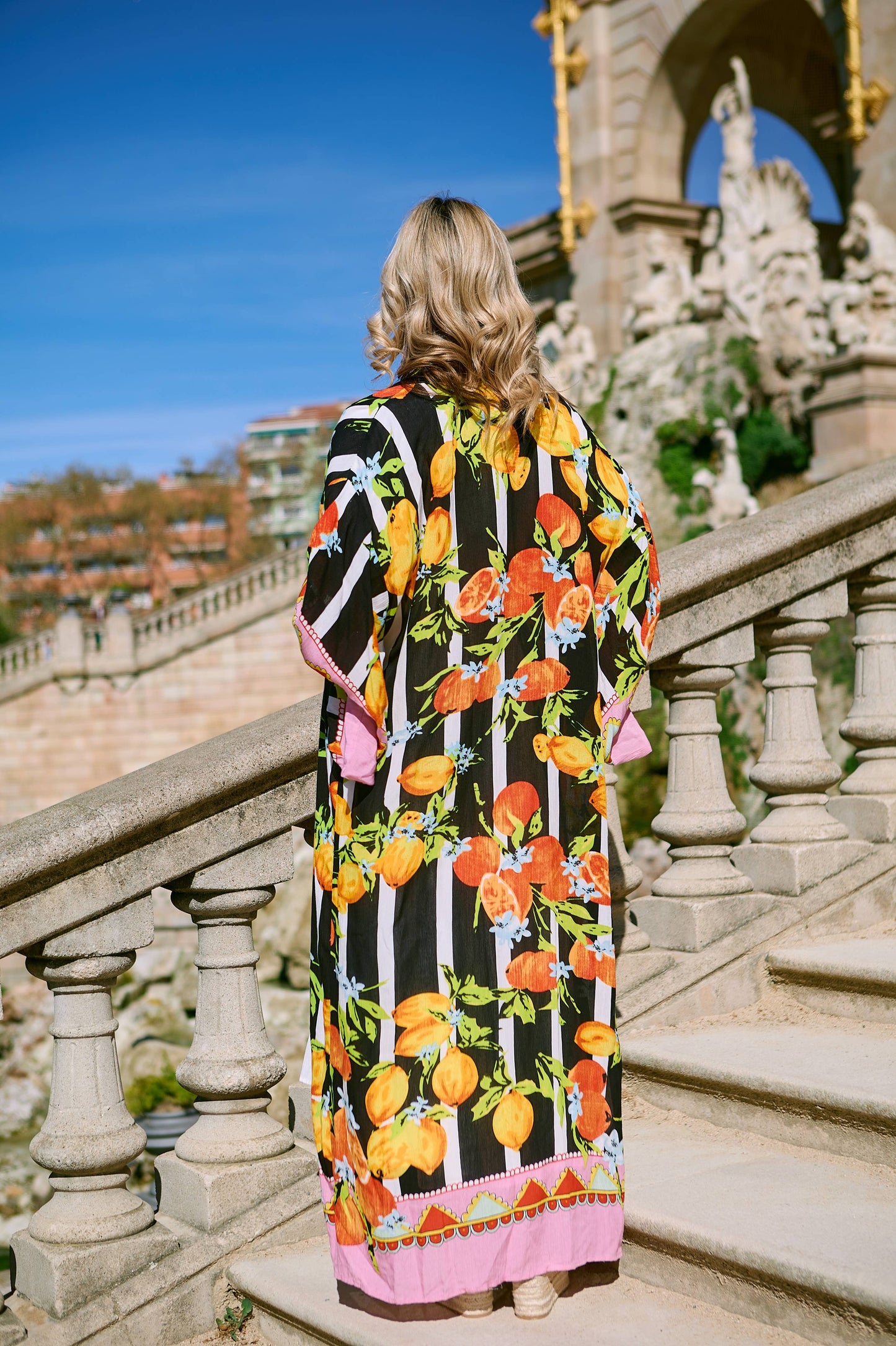 Citrus Print Kimono