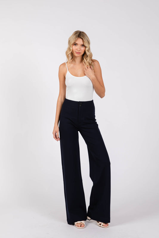 Wide Leg Ponte Trouser
