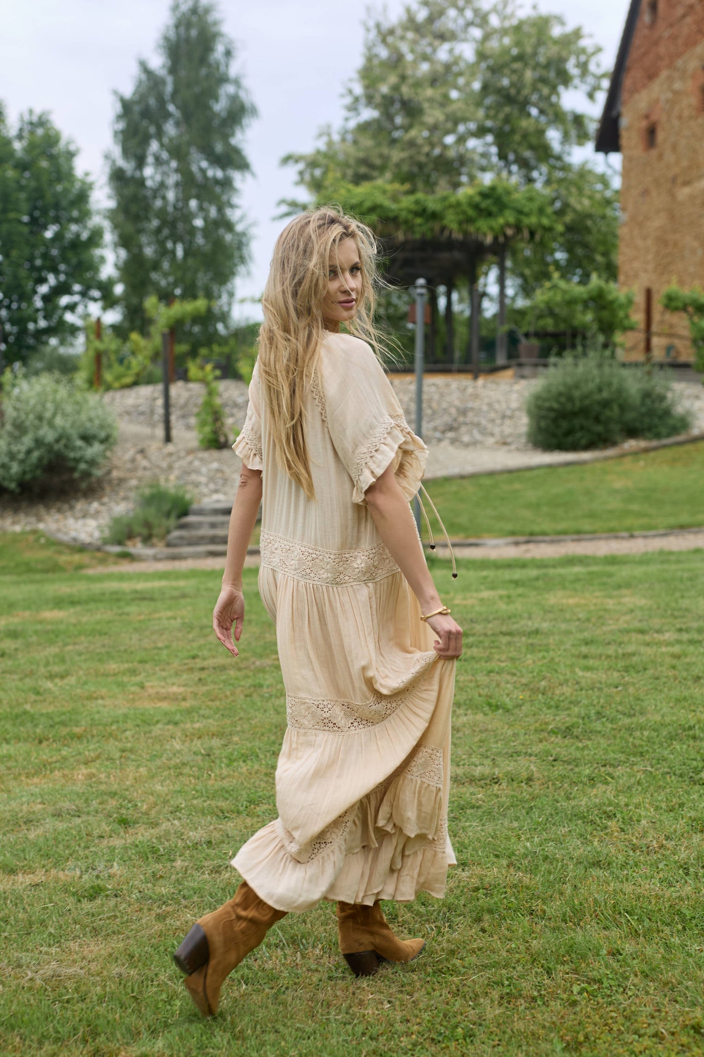 Long Cotton Boho Dress