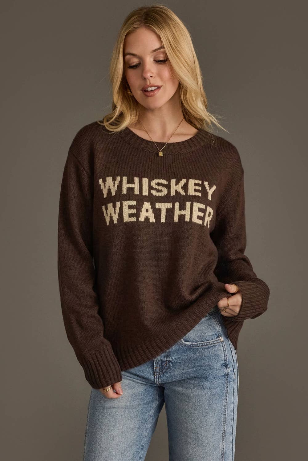 Whiskey Weather Sweater - Chocolate