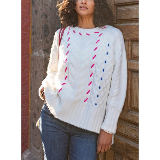 Ribbons & Romance Sweater - White