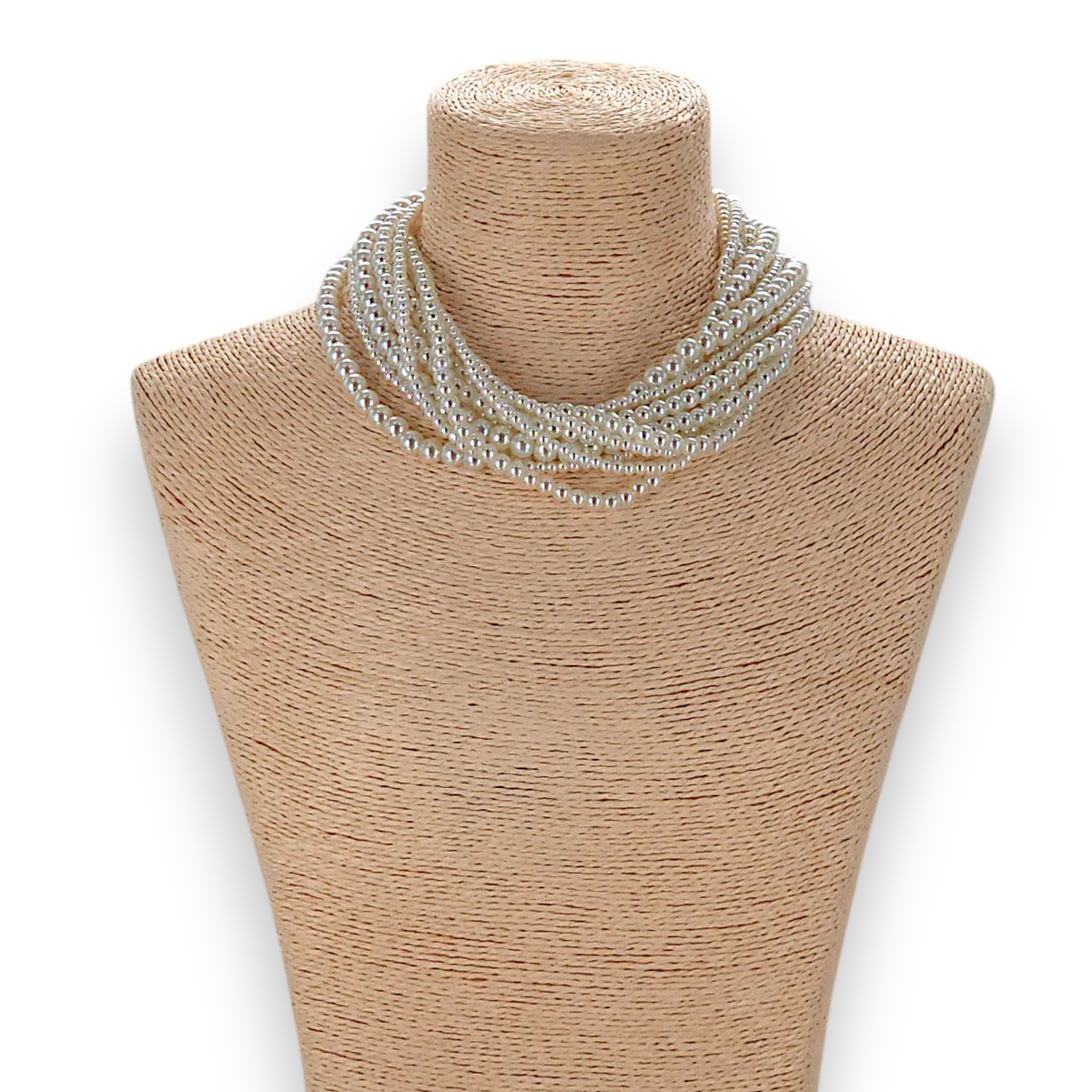 Multistrand Pearl Necklace - White