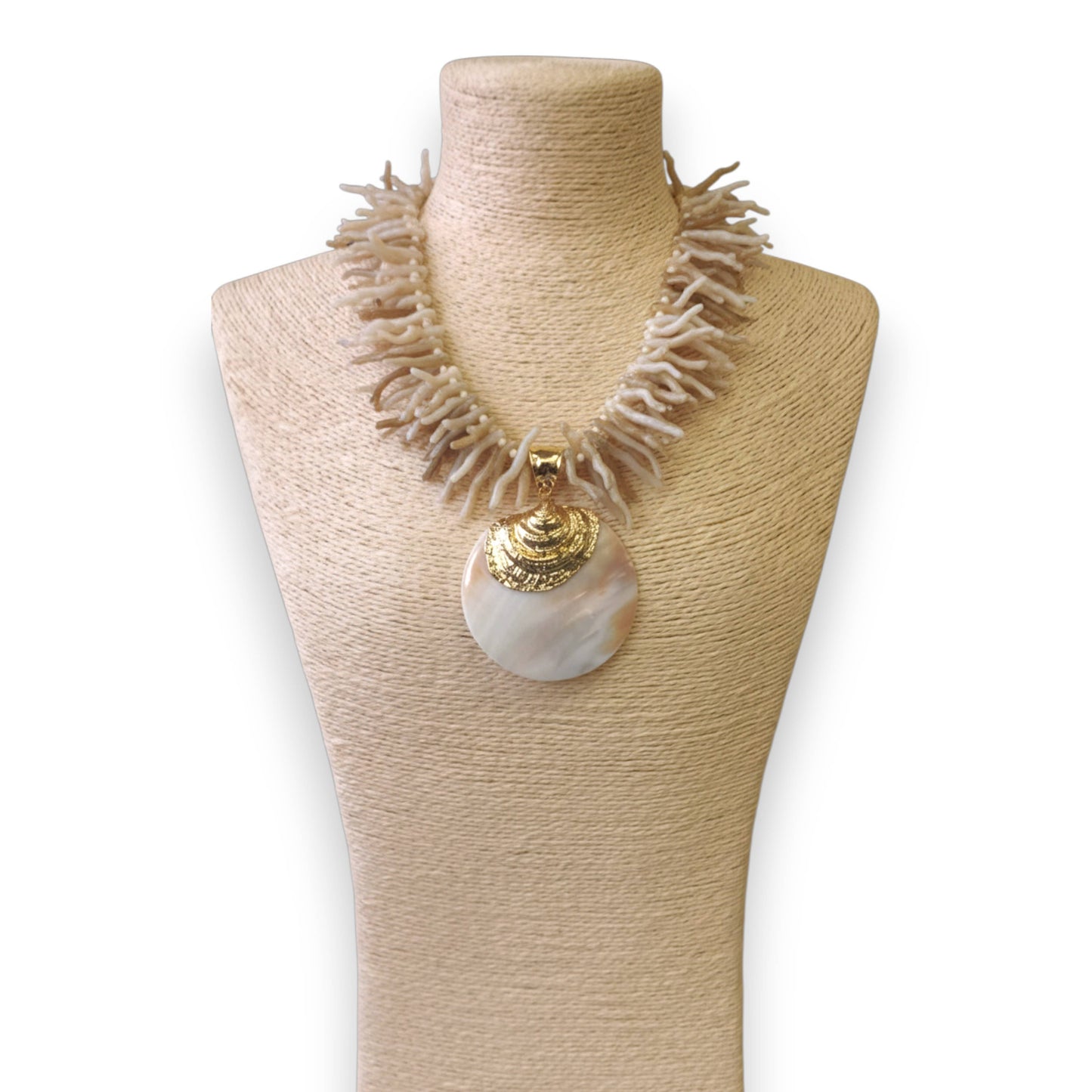White Coral Shell Necklace