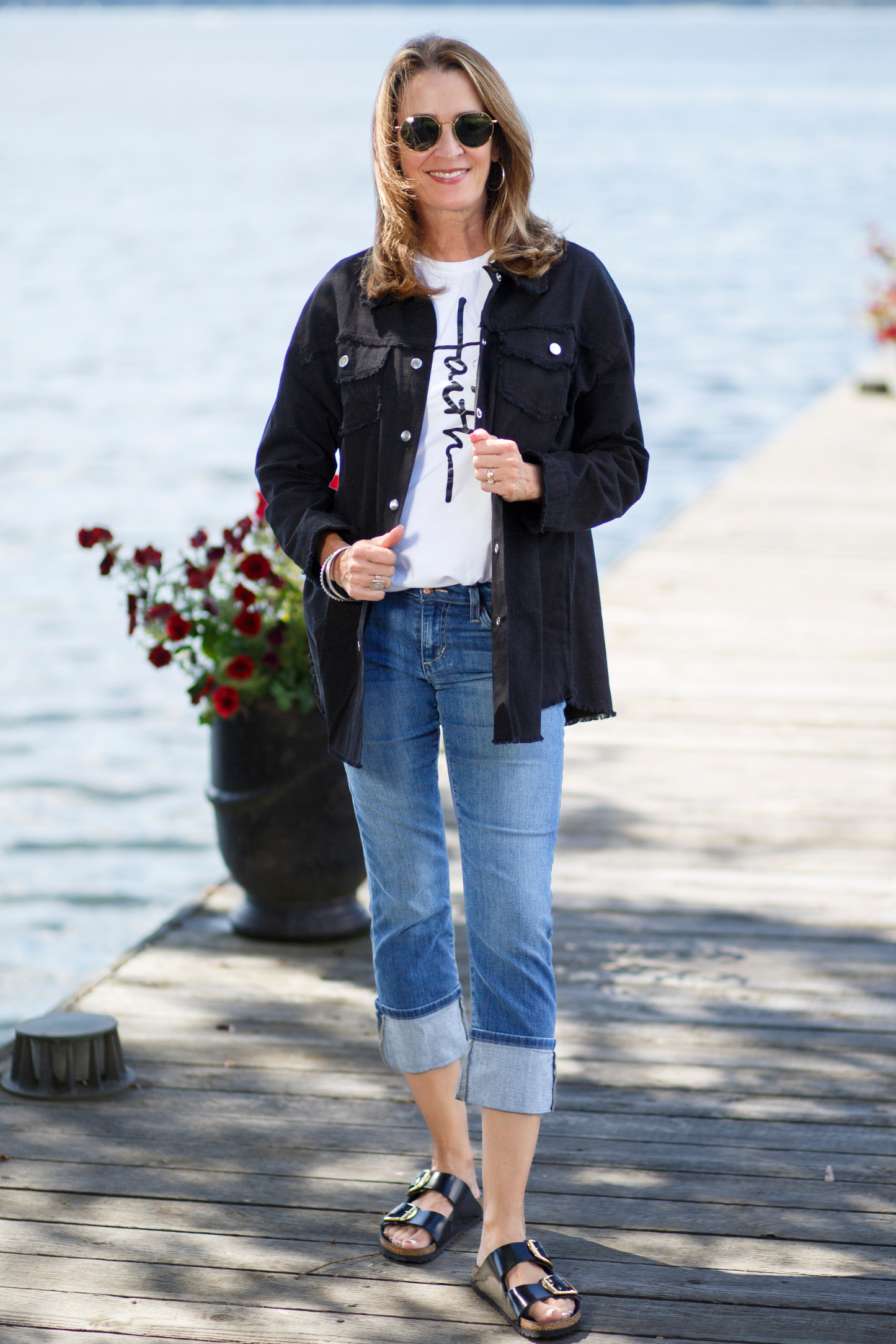 Cotton Shirt Jacket - Black