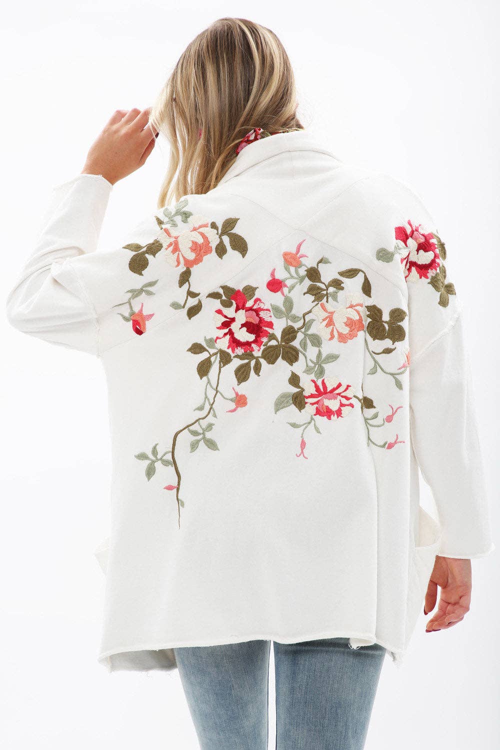 Aratta Embroidered French Terry Jacket