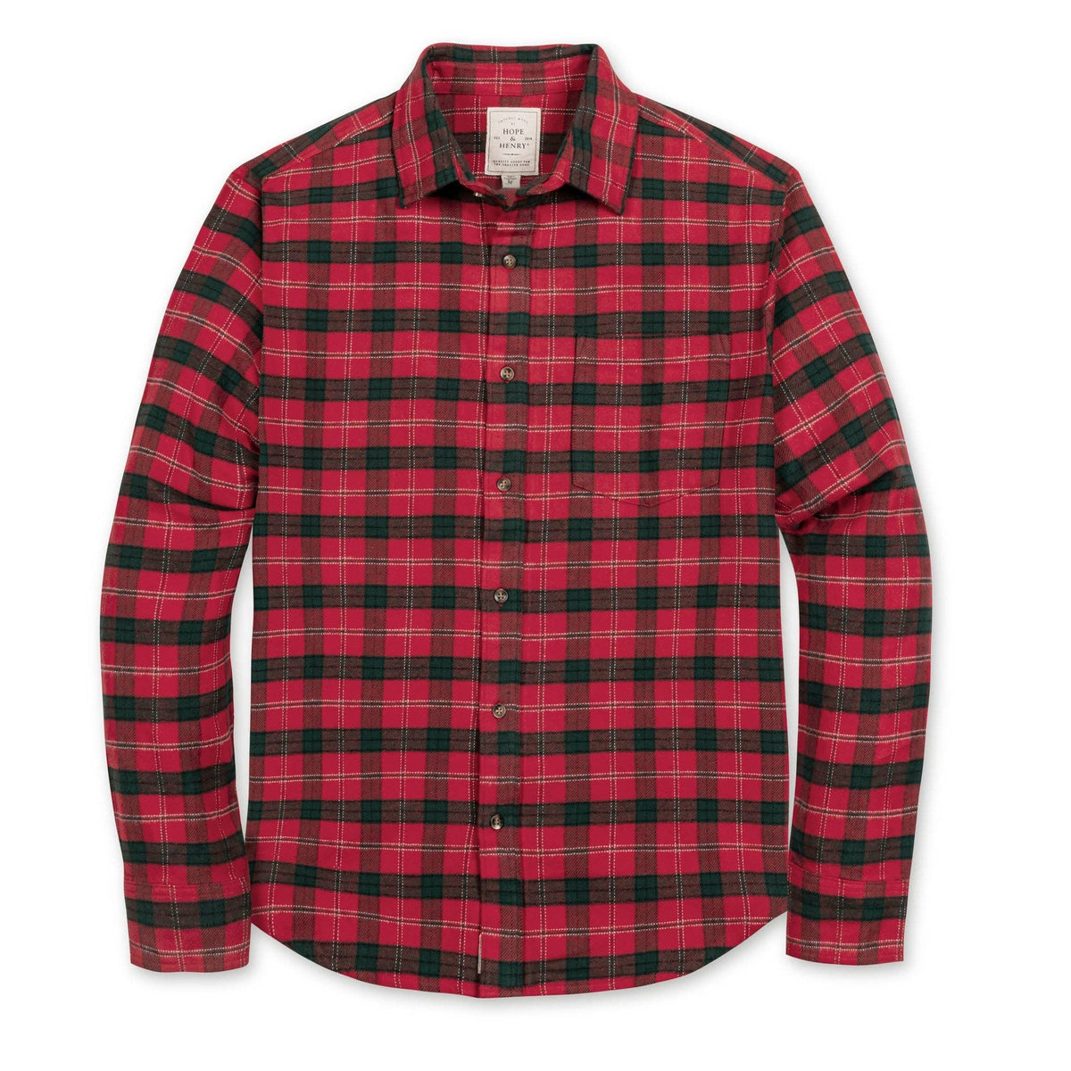 MEN'S Organic Cotton Flannel Shirt - London Plaid