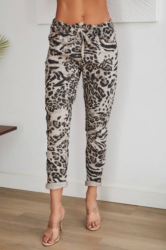 Cheetah Crinkle Joggers