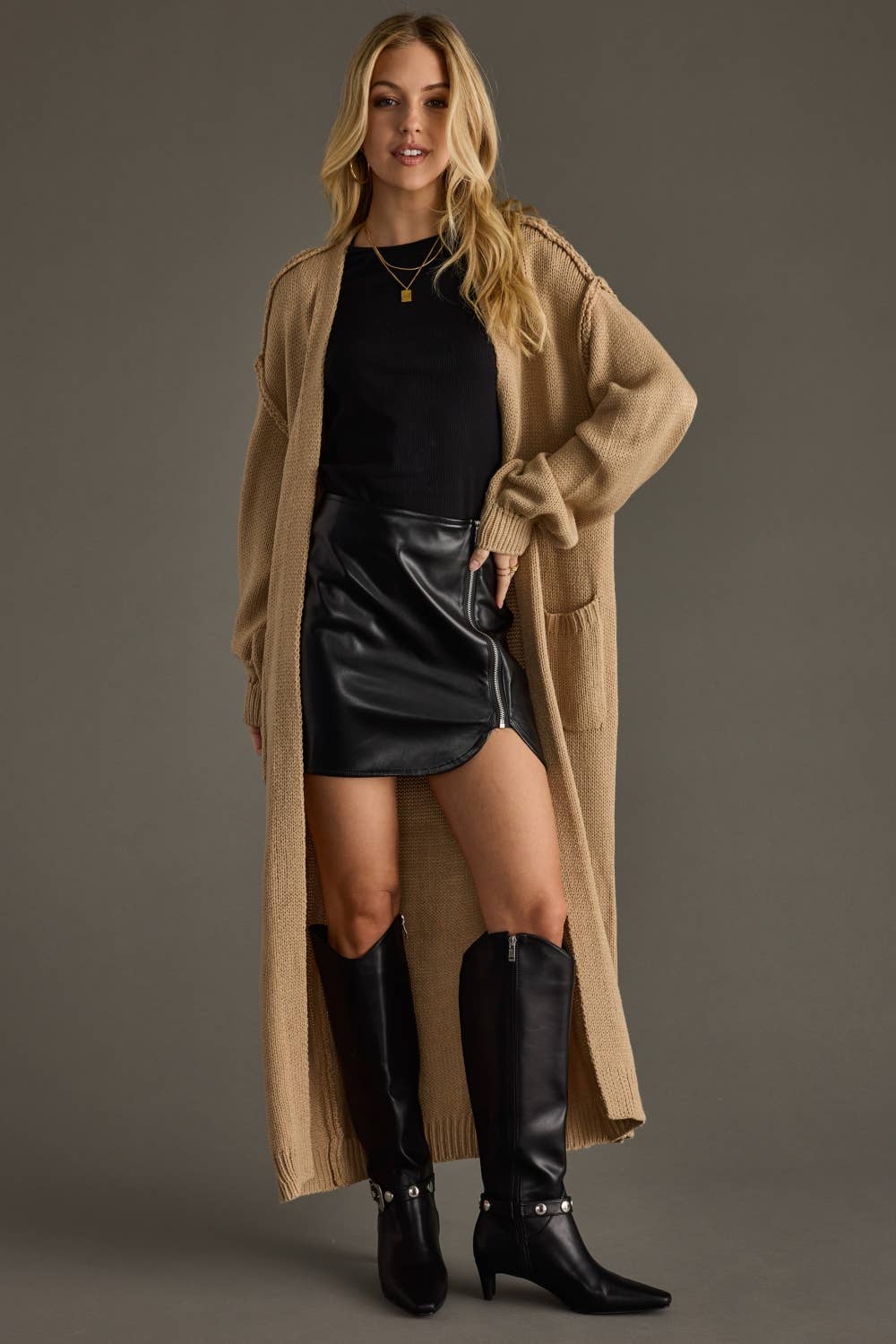 Duster Cardigan - Tan
