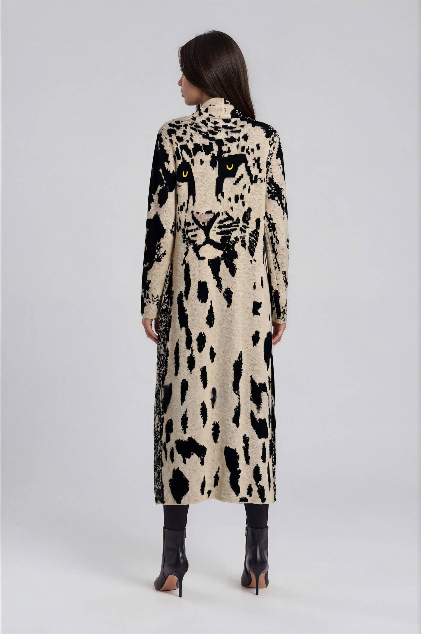 Snow Leopard Longline Cardigan