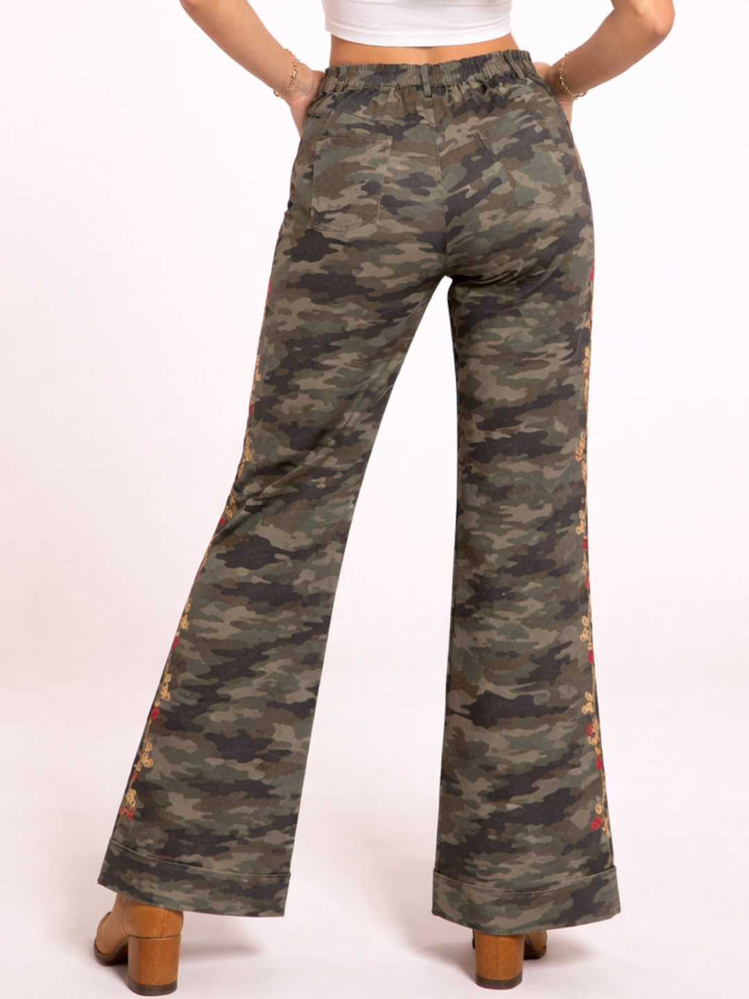 Camouflage Pants w/Embroidery