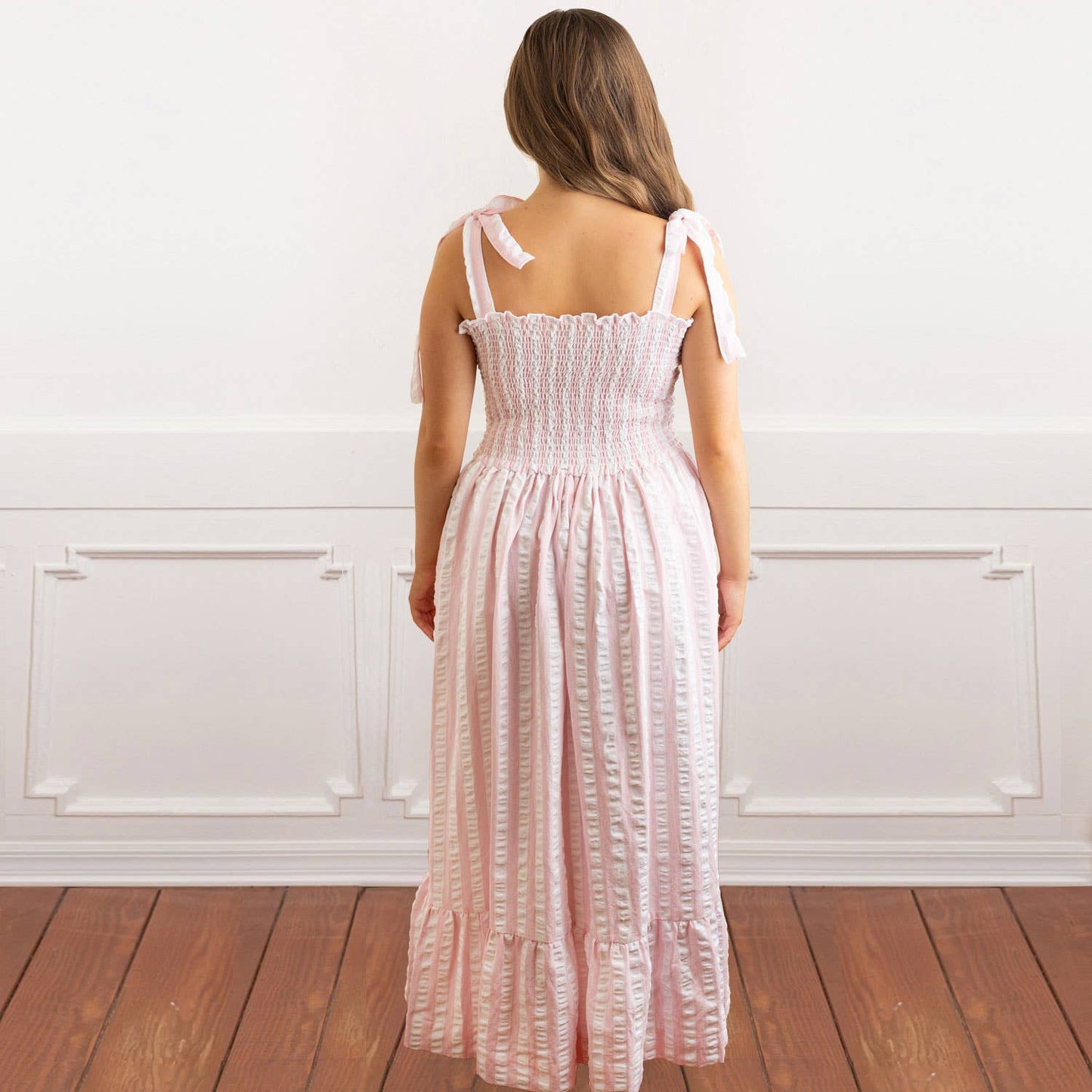 Seersucker Tie Top Dress