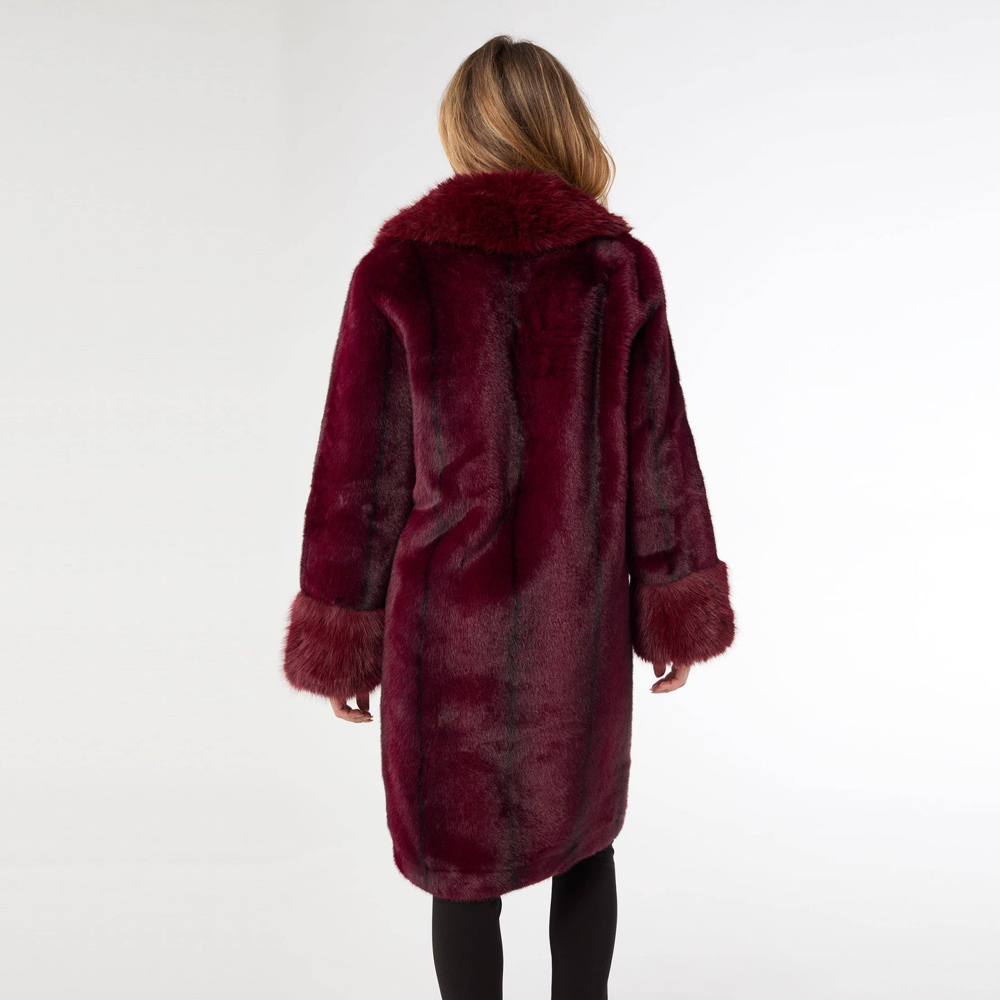 Evelyn Faux Fur Shawl Collar Coat