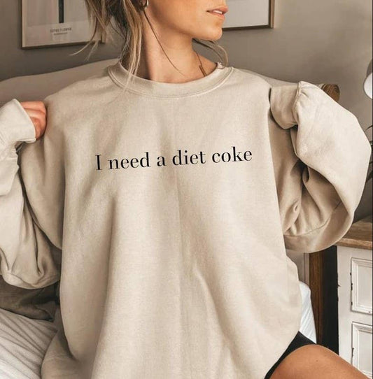 I Need A Diet Coke Sweatshirt - Red