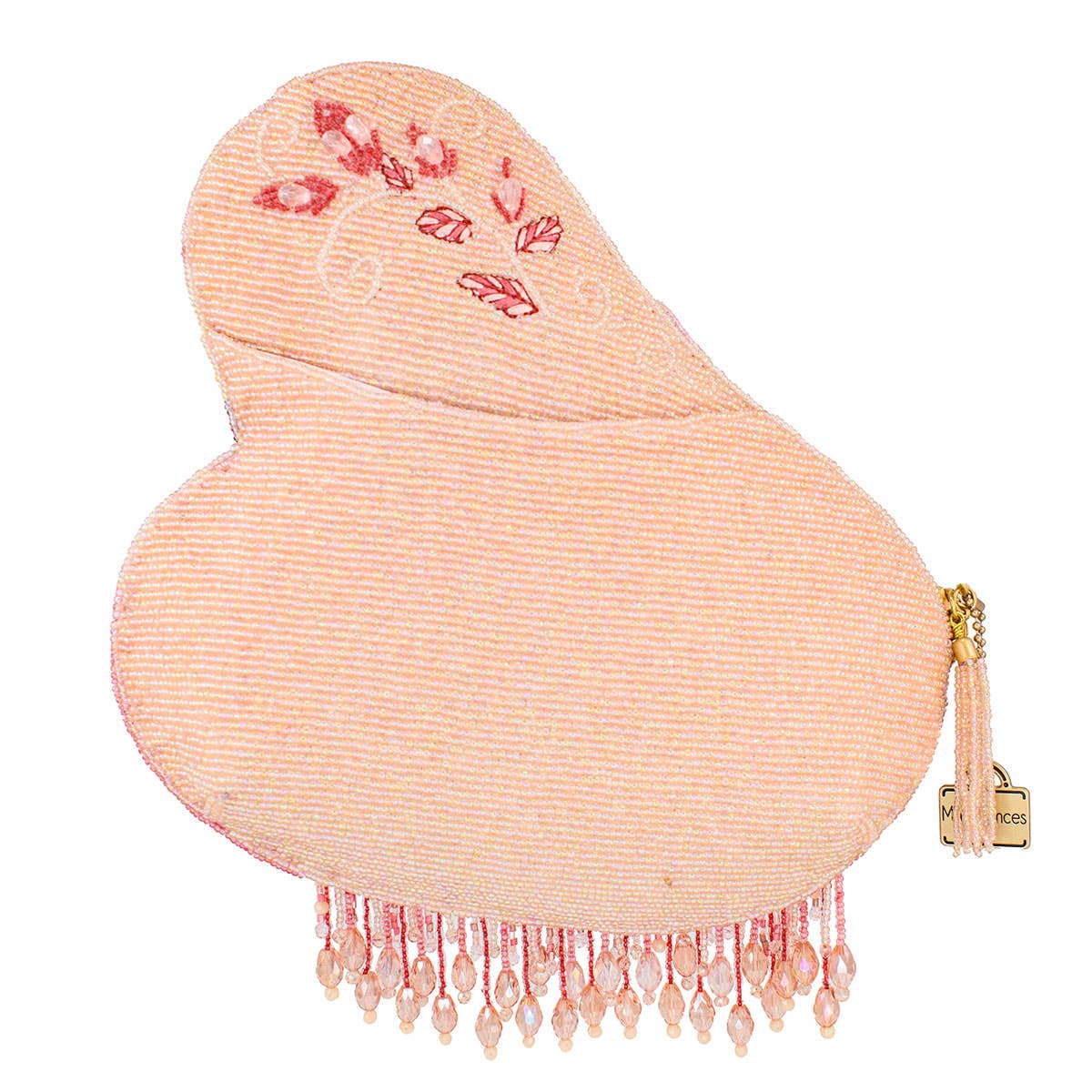 MF Pink Flamingo Beaded Crossbody Handbag