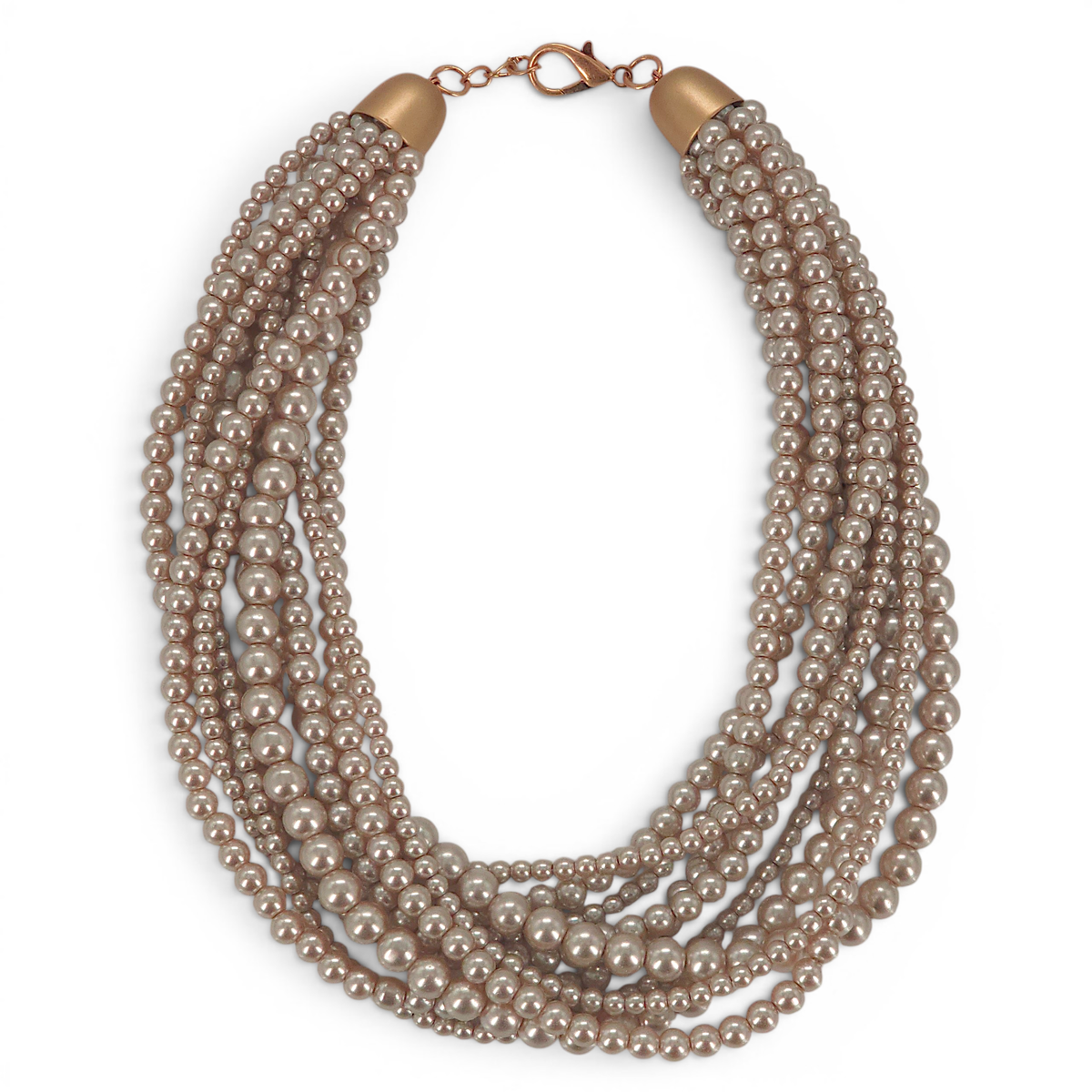 Multistrand Pearl Necklace - Mocha