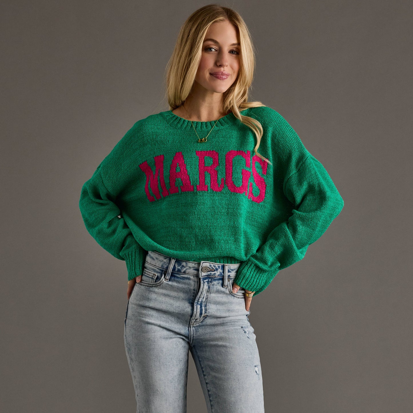 Green Margs Lightweight Sweater