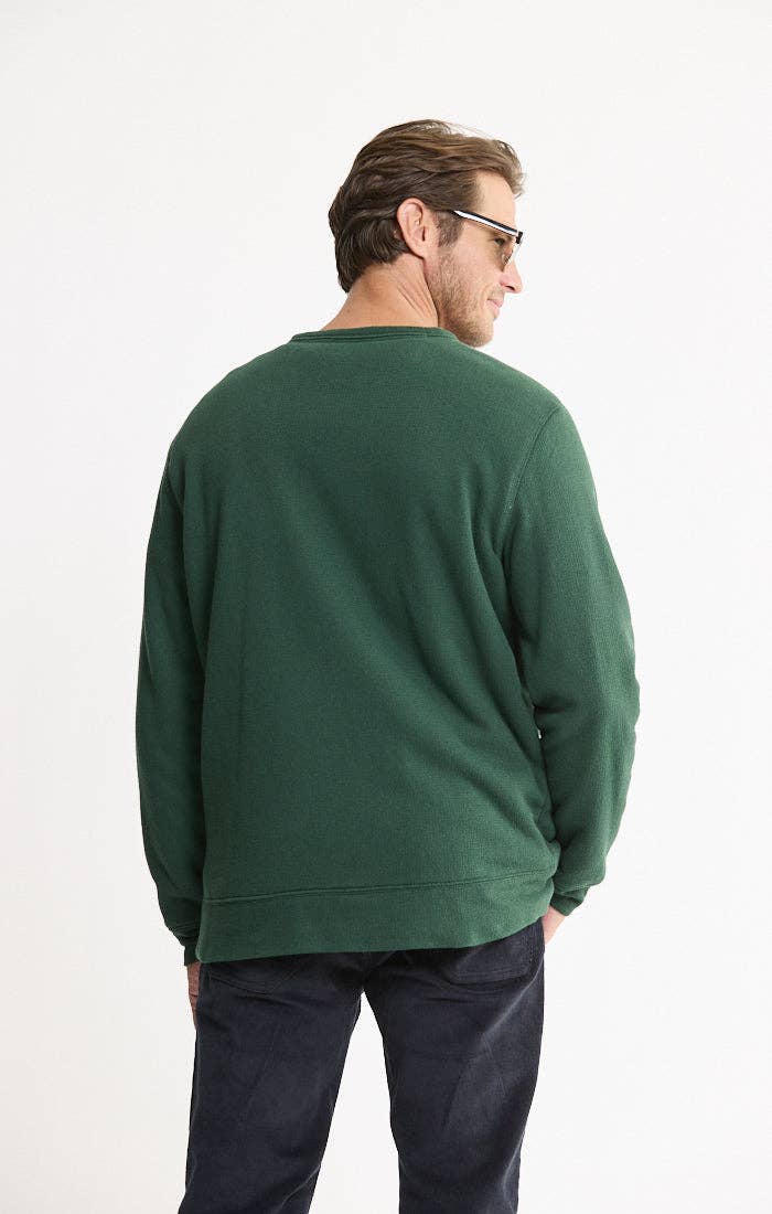 MEN'S Sherpa Lined Crewneck - Forest
