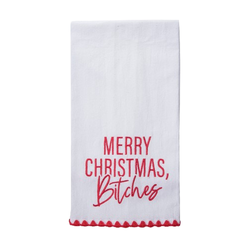 Merry Christmas Bitches Tea Towel