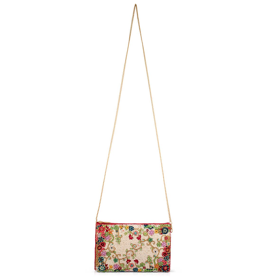 MF Ditsy Floral Beaded Crossbody Bag