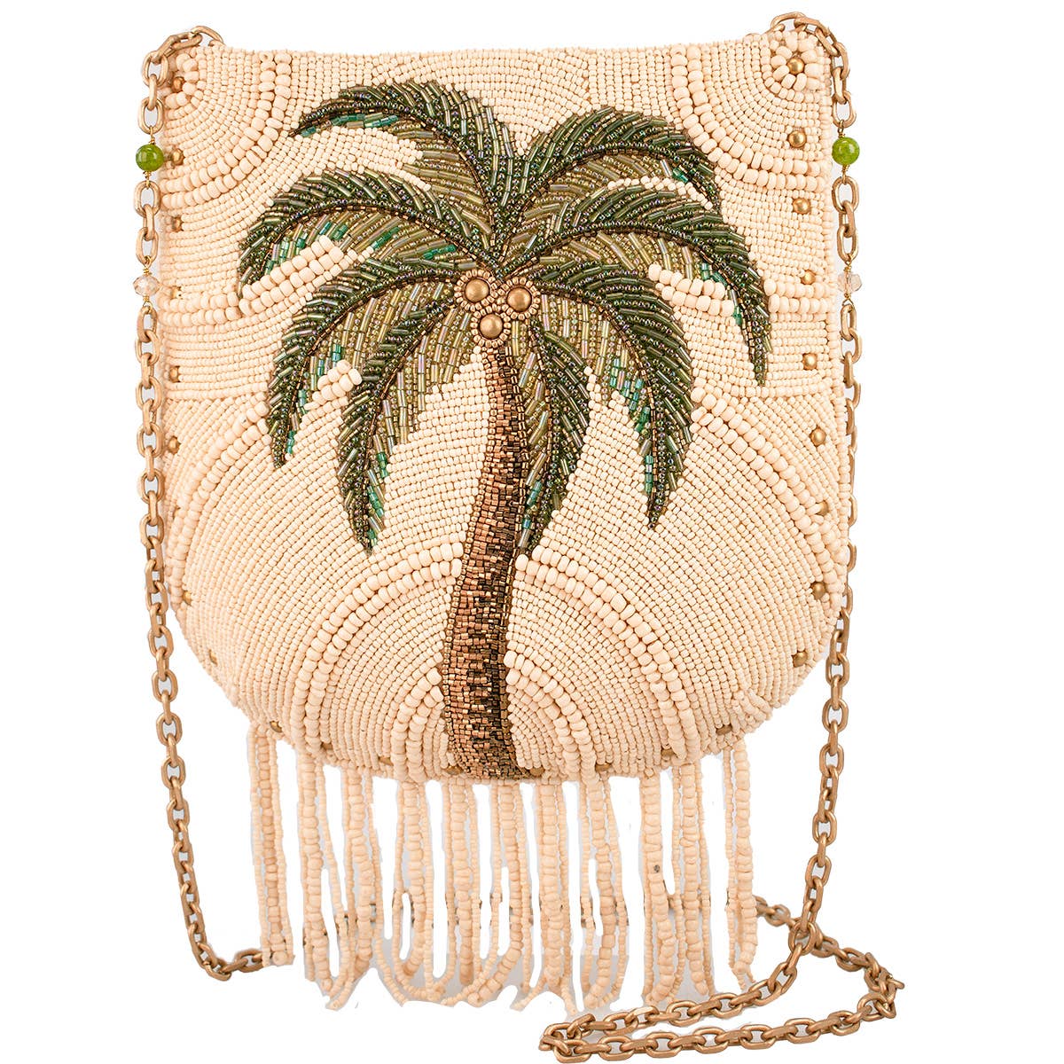 MF Coconutty Beaded Fringe Handbag