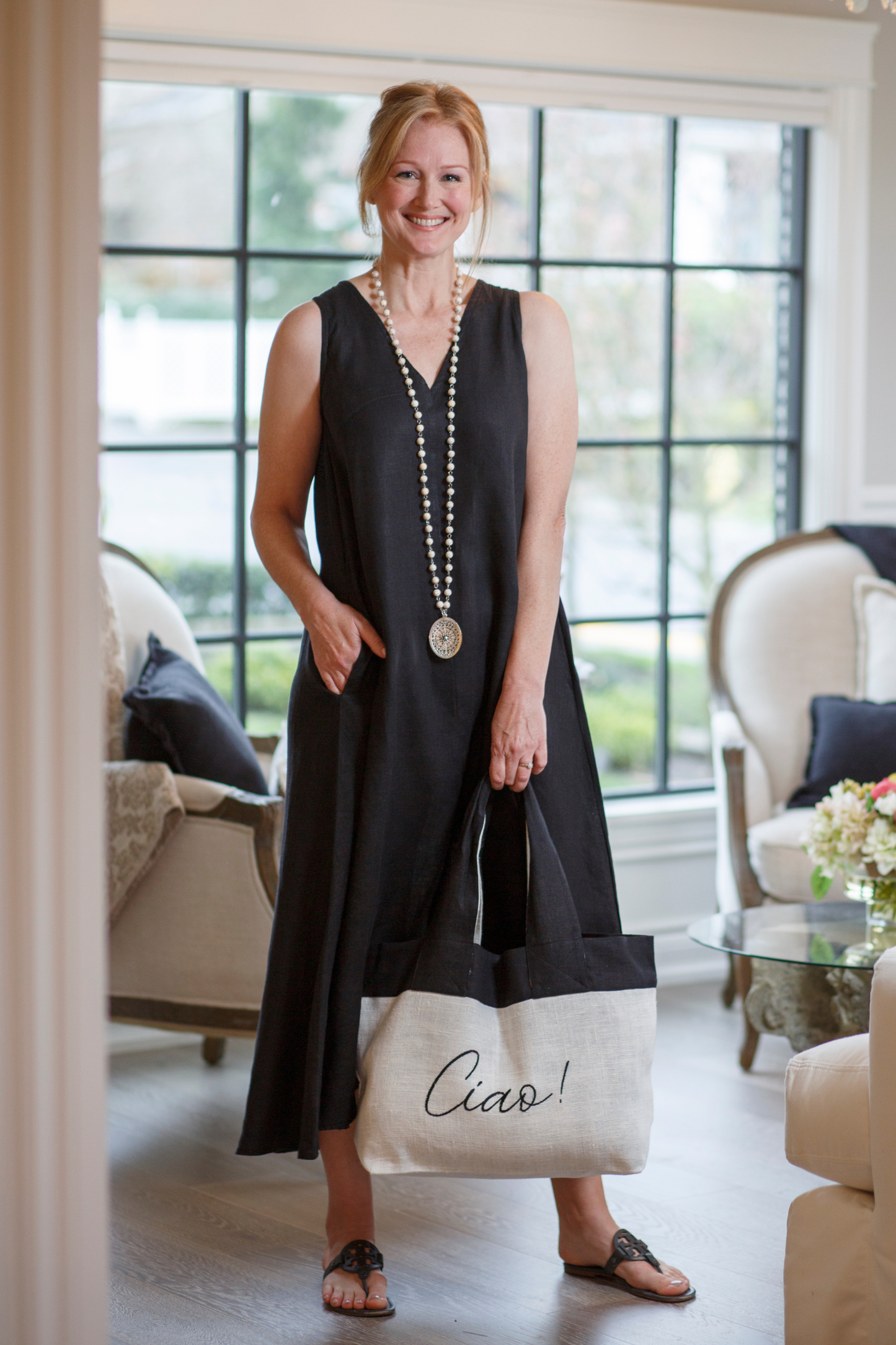 LAST CALL SIZE XL | Long Linen Dress - Black
