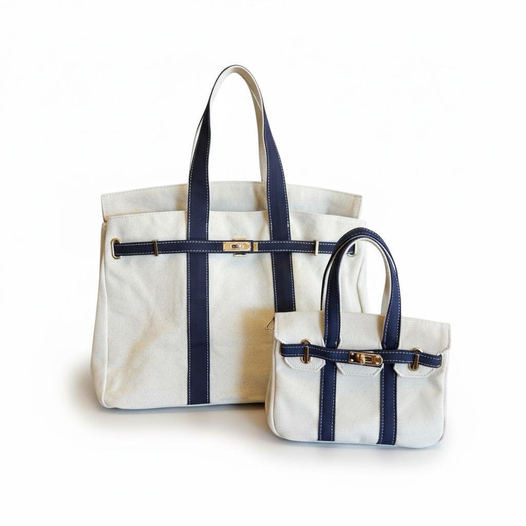 The Luxe Signature "Boatkin" Tote - Navy