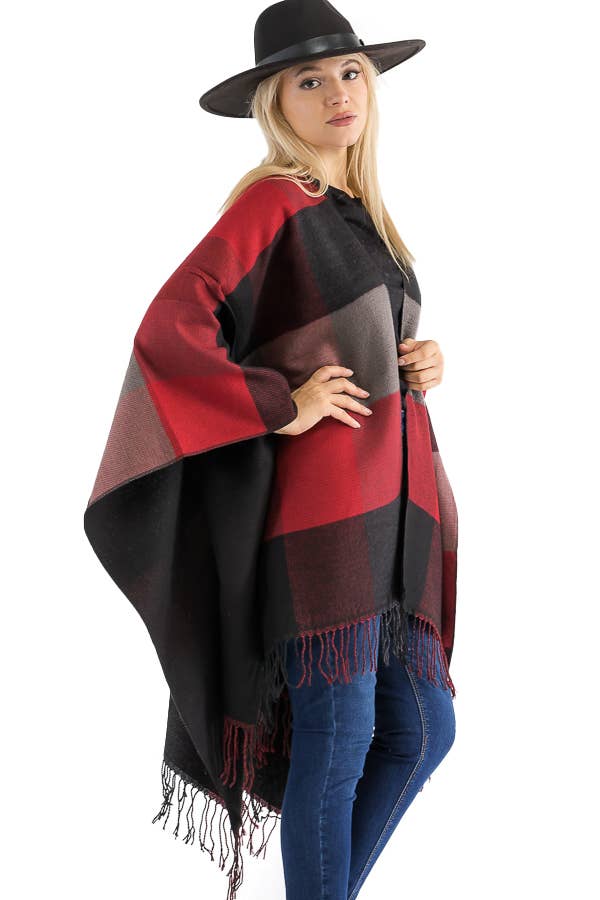 Buffalo Plaid Reversible Cape