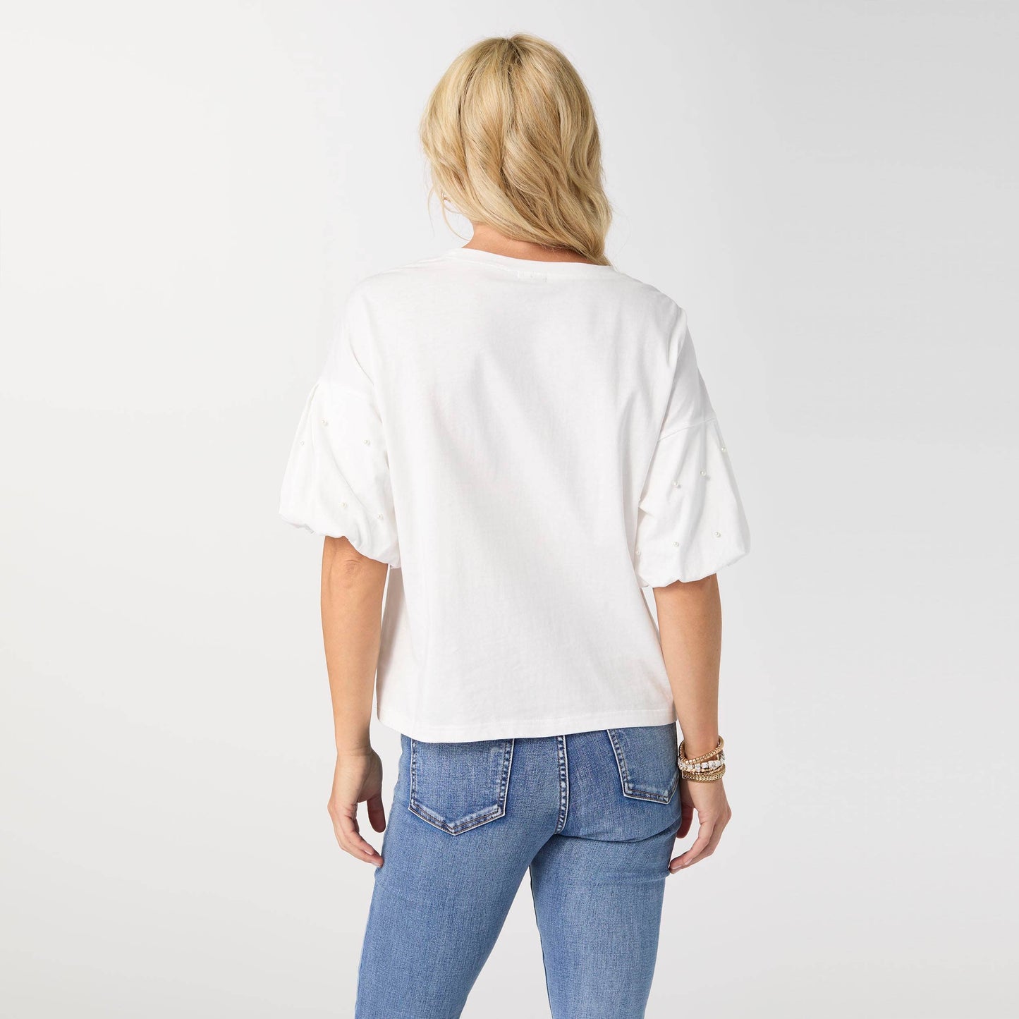 Pearl Puff Sleeve Tee