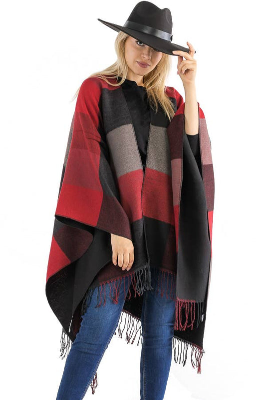 Buffalo Plaid Reversible Cape