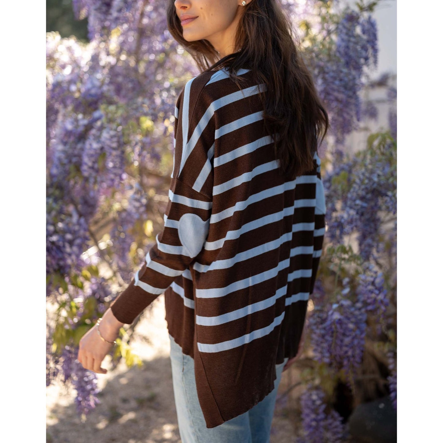 Amour Sweater - Chocolate/Icing Blue