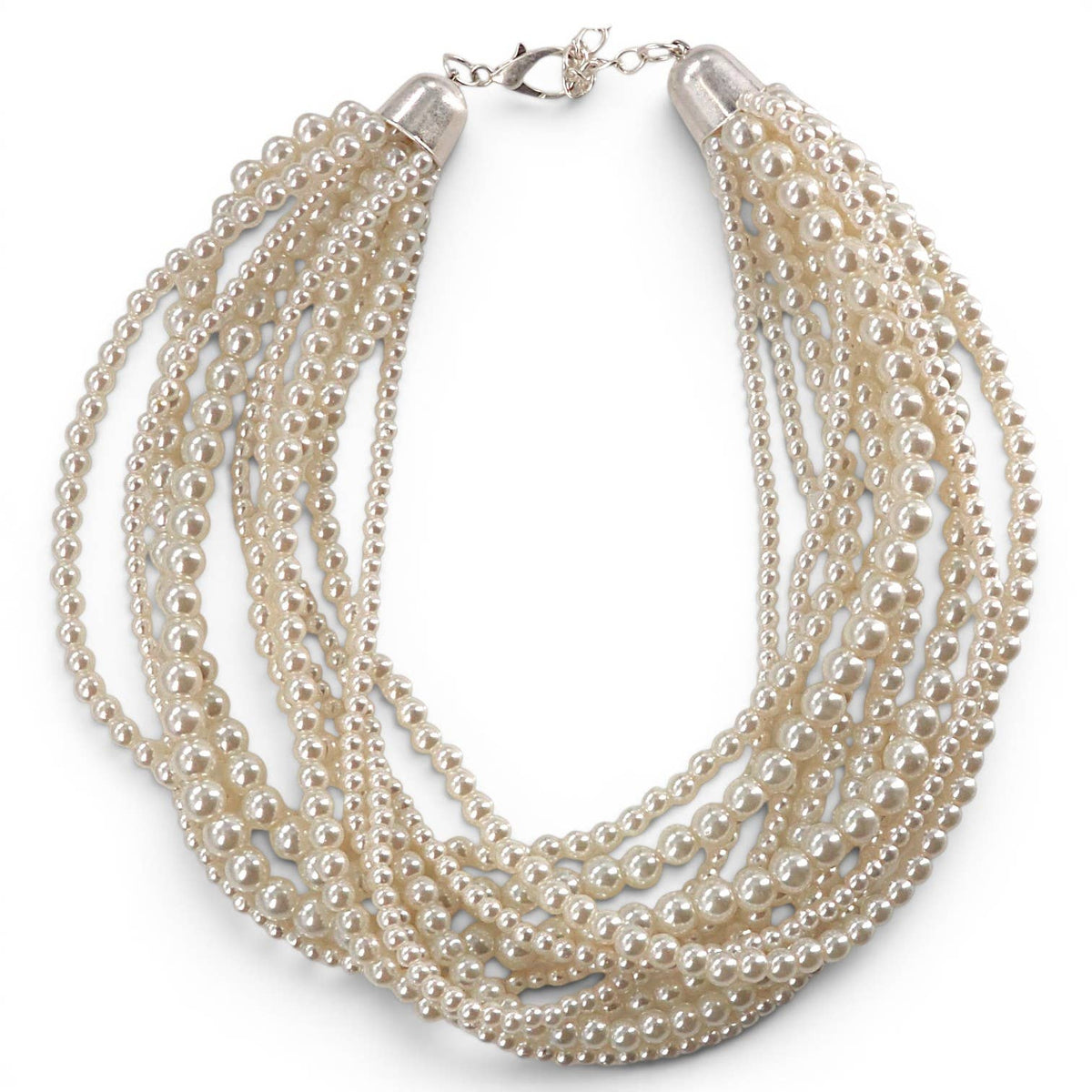 Multistrand Pearl Necklace - White