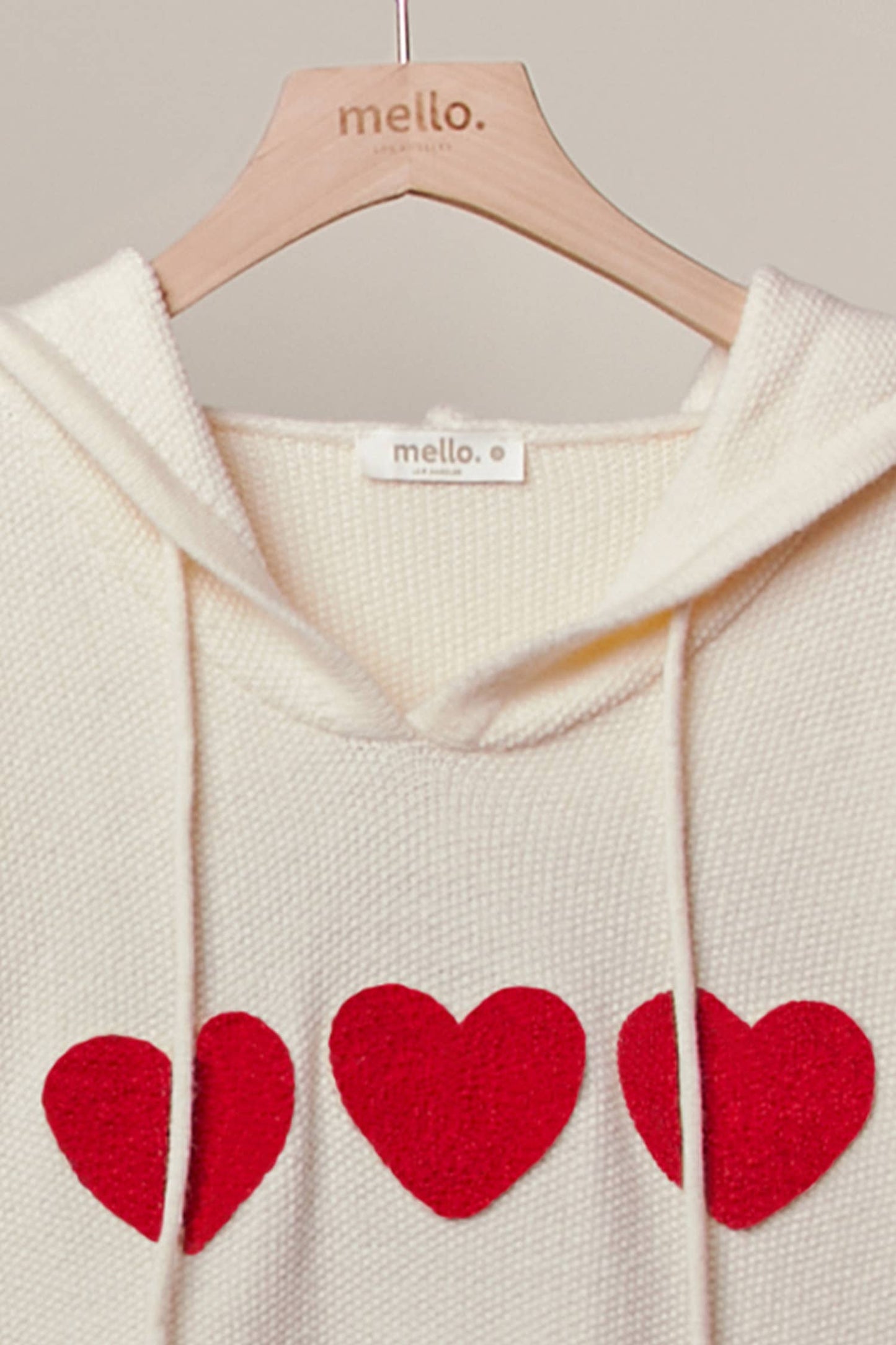 Heart Striped Pullover Hoodie
