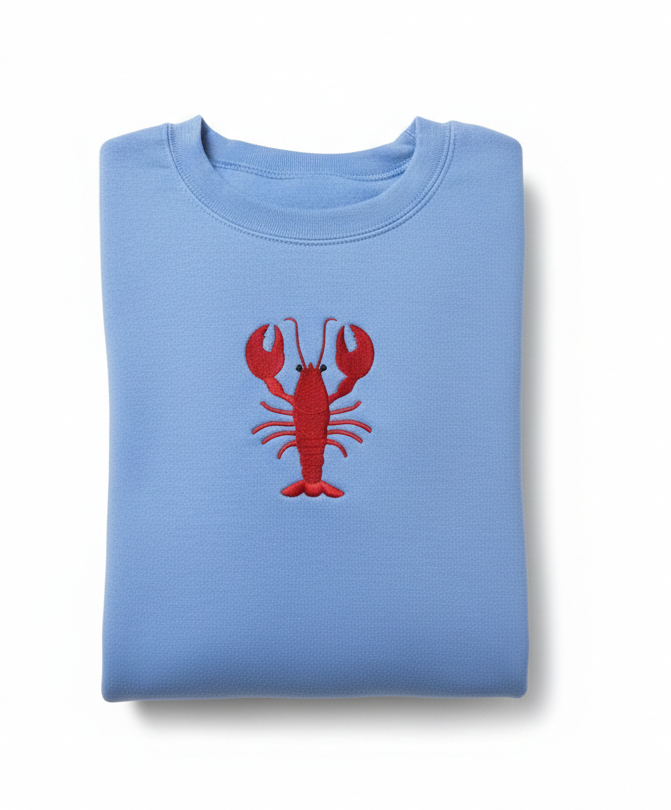 Embroidered Sweatshirt - Lobster