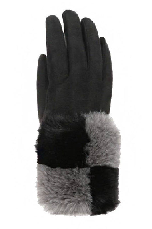 Faux Fur Cuffed Gloves
